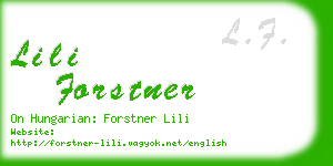 lili forstner business card